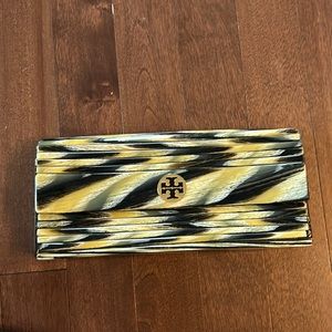 Tory Burch tortoise clutch bag